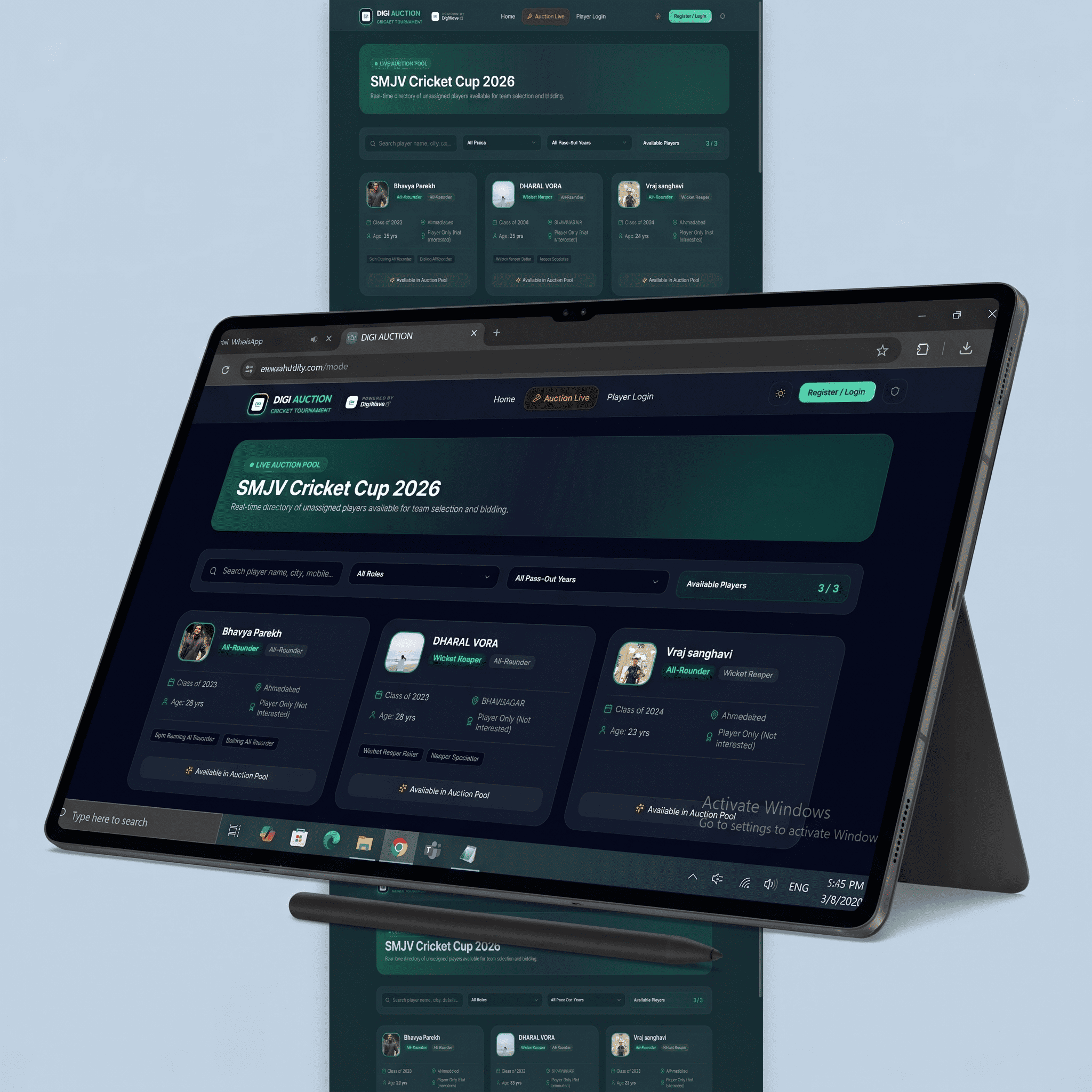 Digi Auction - Digital Cricket Auction Platform hero