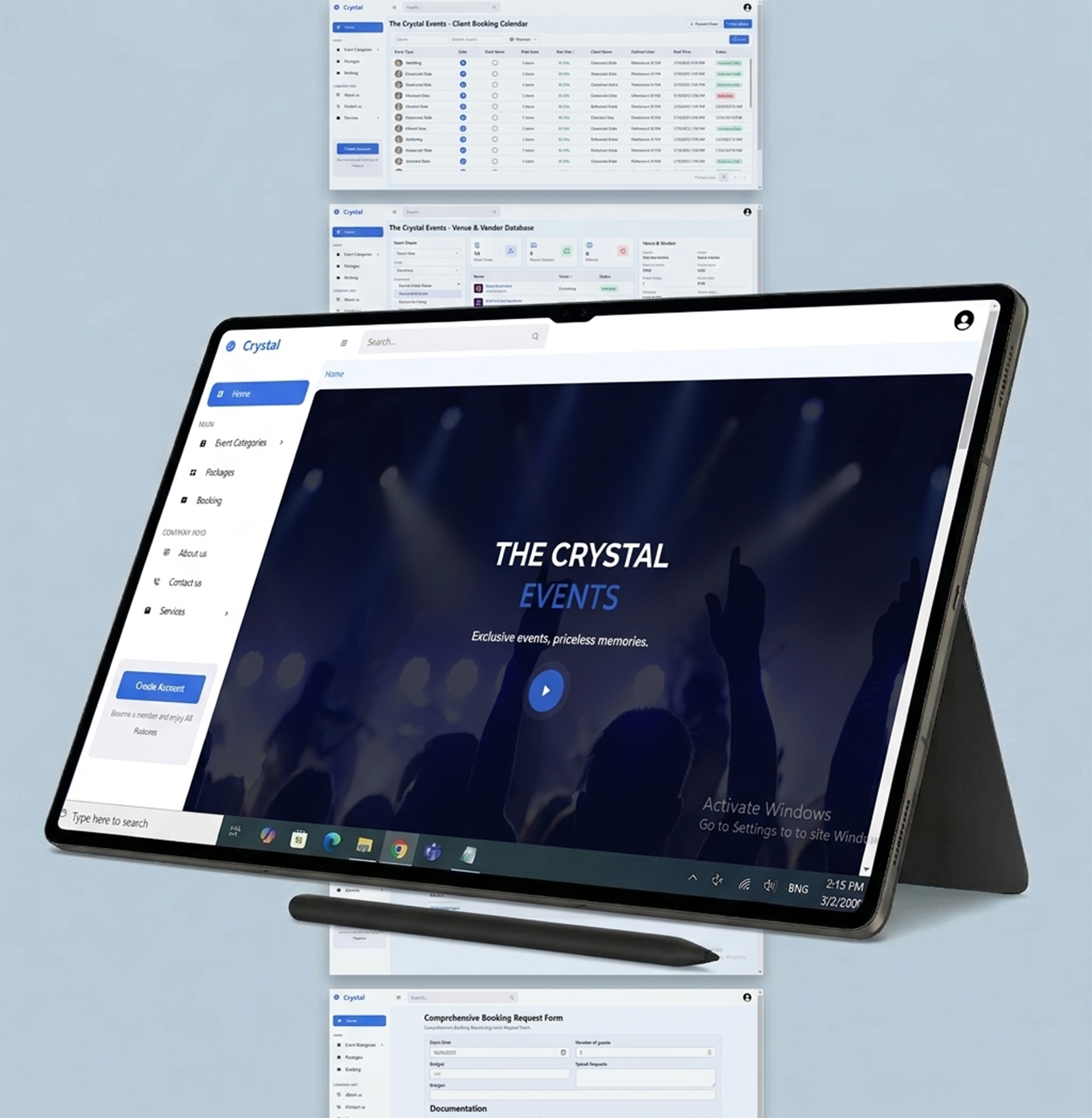 Event Management System showcase 1