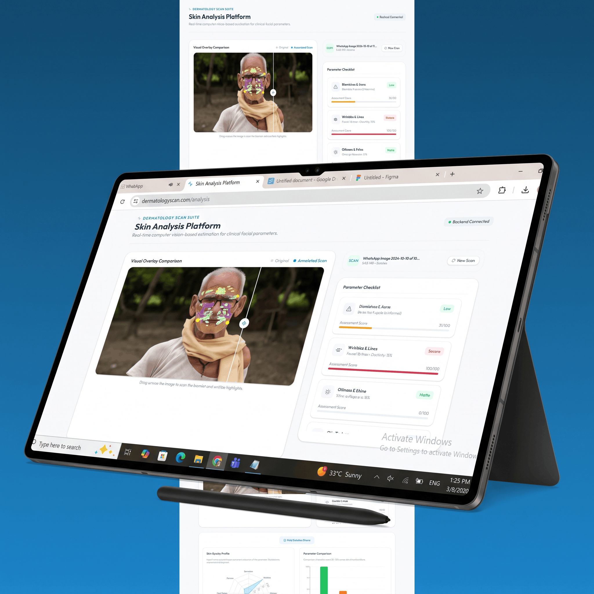 Skin Analysis Platform showcase 1