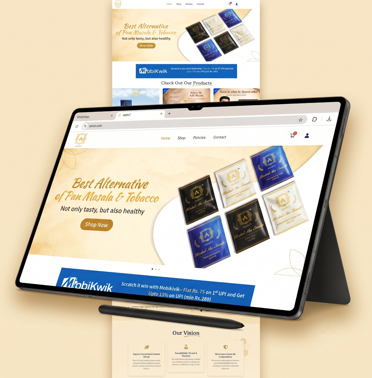 Amrit Products – Herbal Wellness E-Commerce Platform showcase 1